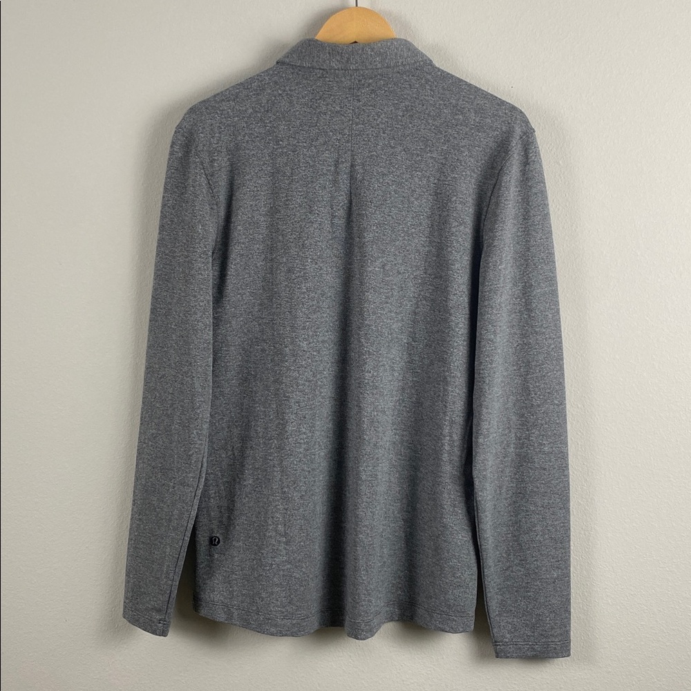 Lululemon Evolution Pique Long Sleeve Polo Shirt | Heathered Black - Picture 2 of 14